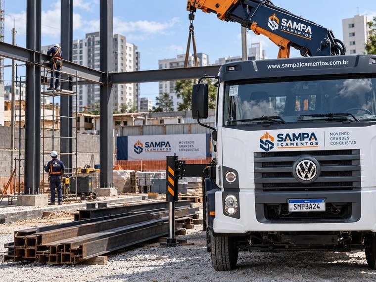 Carga e descarga em operação industrial